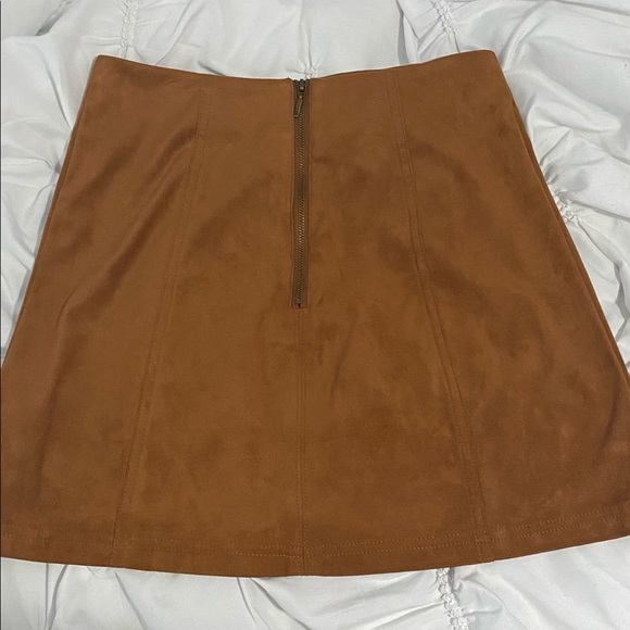 Francesca Boutique Brown Suede Skirt Sz XS - Picture 2 of 3